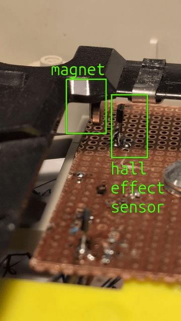 close up hall sensor